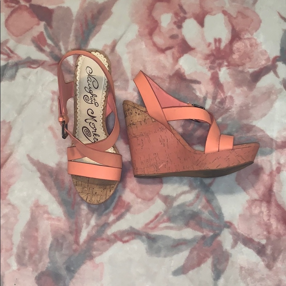 Pink wedge heel